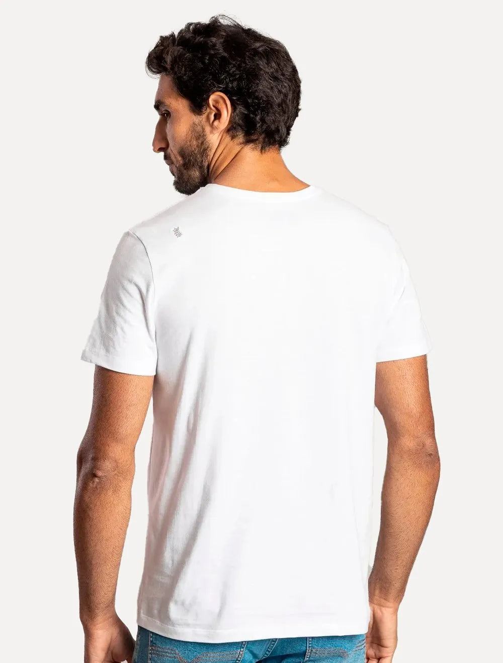 Camiseta Sergio K Masculina Back To Basics Pima White Logo Branca
