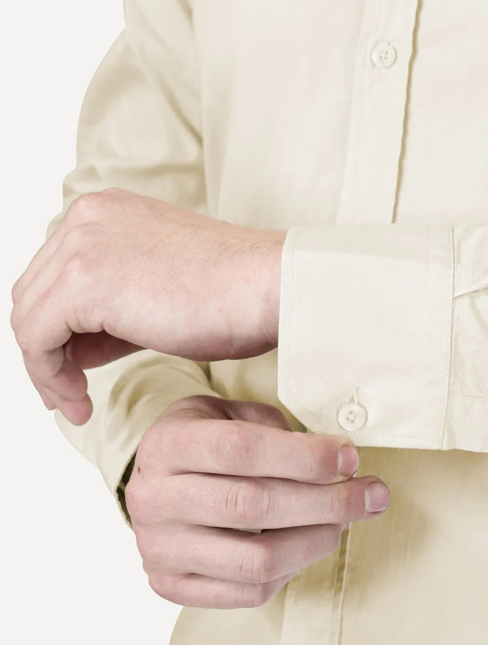 Camisa Tommy Jeans Masculina Slim Original Stretch Areia