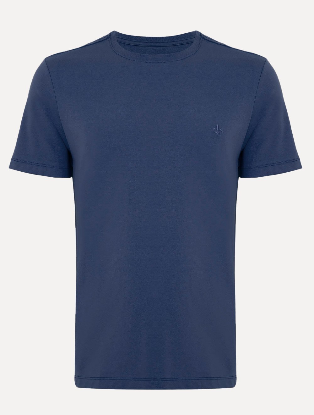 Camiseta Dudalina Masculina Essentials Modal Logo Azul Marinho