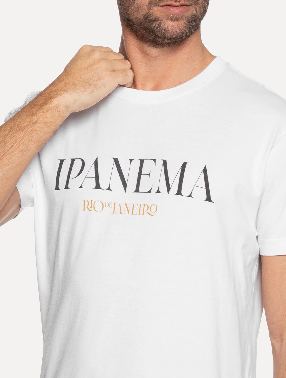 Camiseta Osklen Masculina Regular Vintage Ipanema Serif Branca