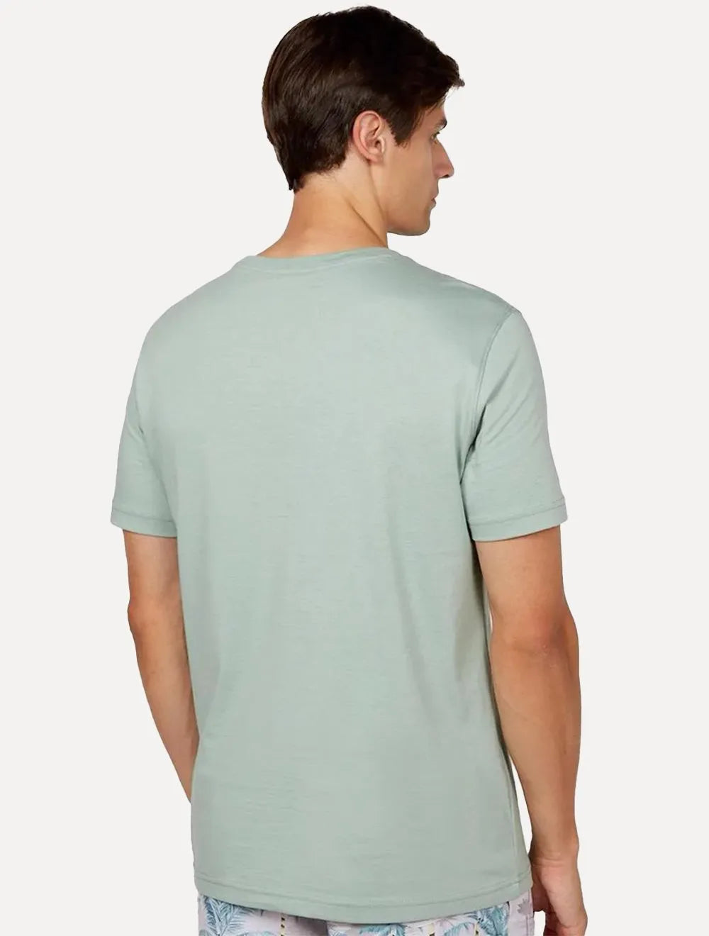 Camiseta Dudalina Masculina Ultrasoft Pima Cotton Logo Verde Claro