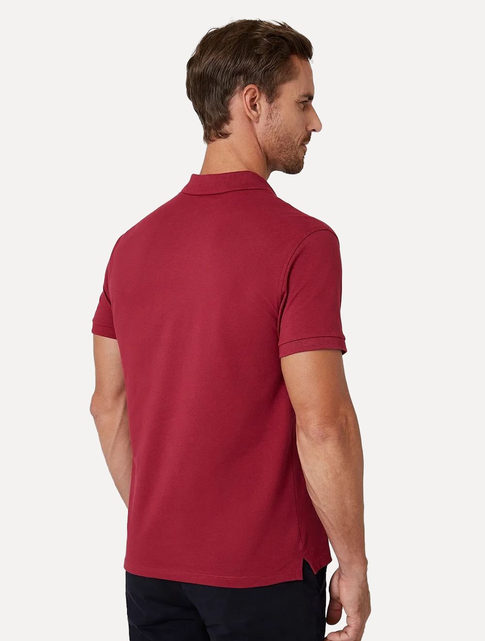 Polo Dudalina Piquet Essentials Cotton Basica Modal Bordô