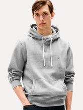 Moletom Tommy Hilfiger Masculino Essential Fleece Hoody Flag Cinza Médio