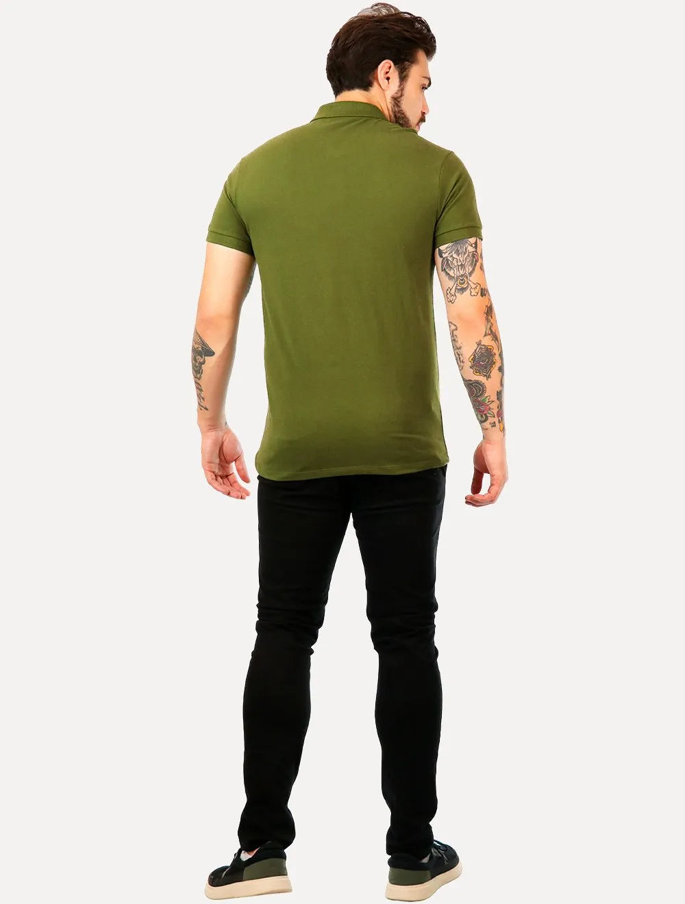 Polo Colcci Masculina Piquet Green Logo Verde Escuro