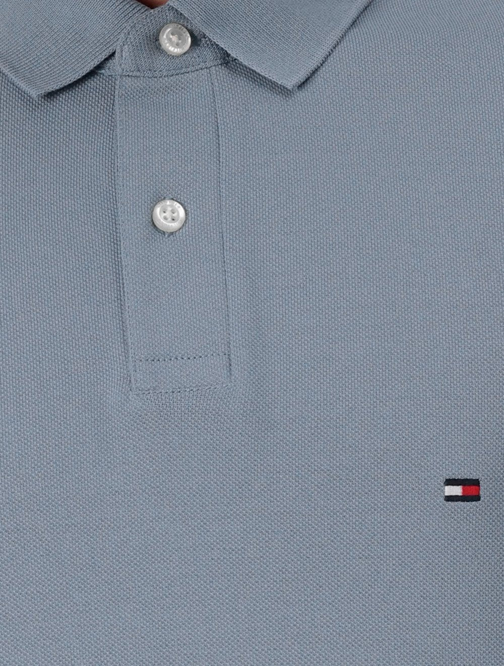Polo Tommy Hilfiger Masculina Regular Piquet 1985 Azul Eclesiástico