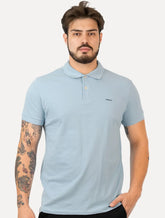 Polo Colcci Masculina Piquet Navy Logo Azul Maya