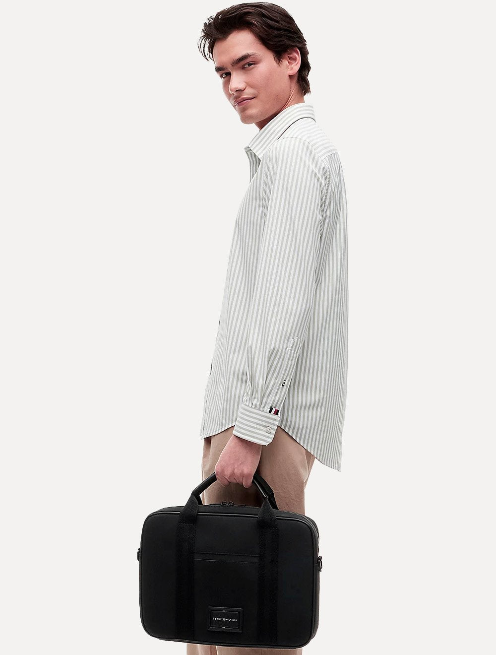 Bolsa Tommy Hilfiger Masculina Notebook Foundation Computer Bag Preto