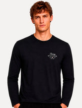 Camiseta Tommy Hilfiger Masculina Manga Longa Brand Love Graphic Preta