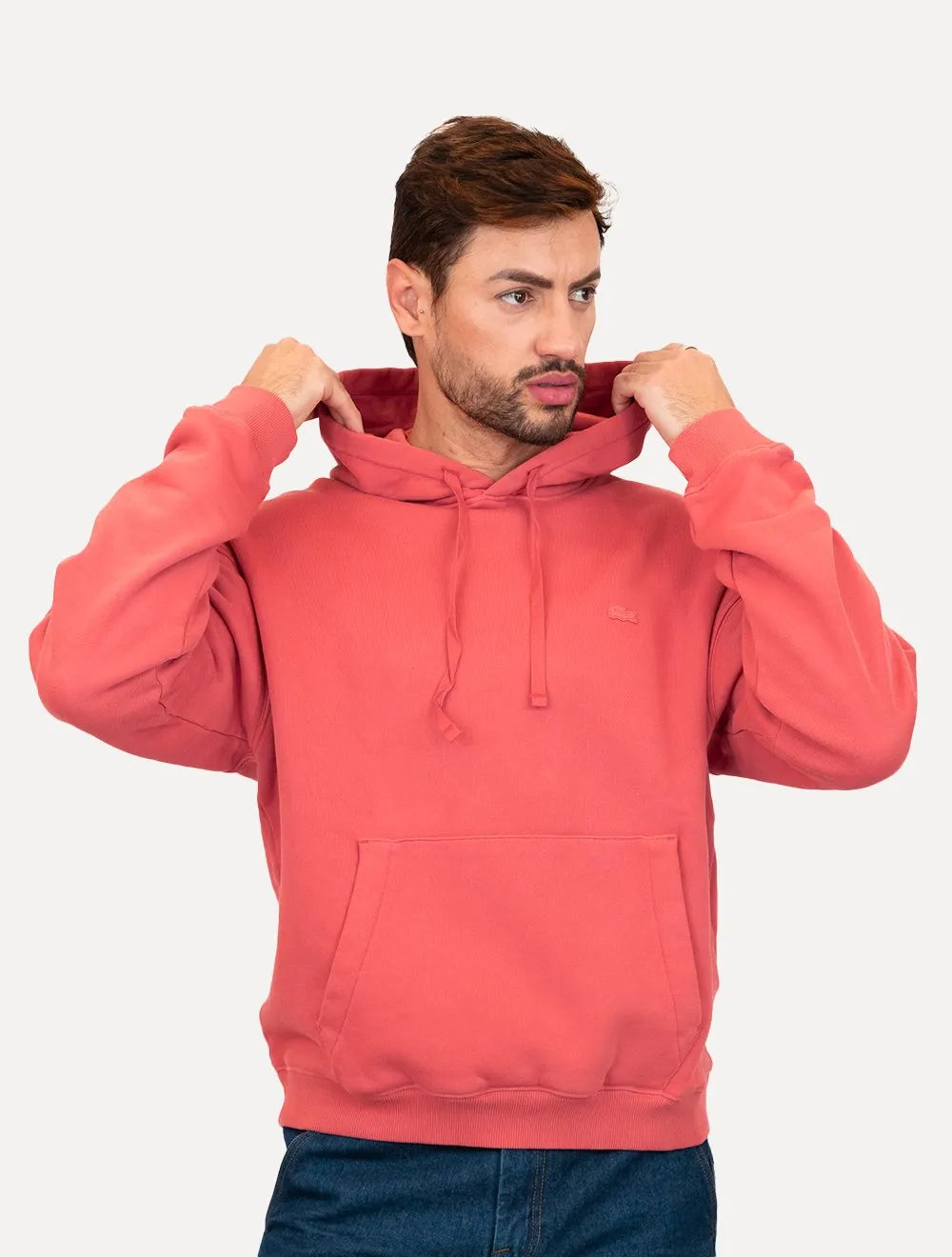 Moletom Lacoste Masculino Loose Fit Hoodie Rosa
