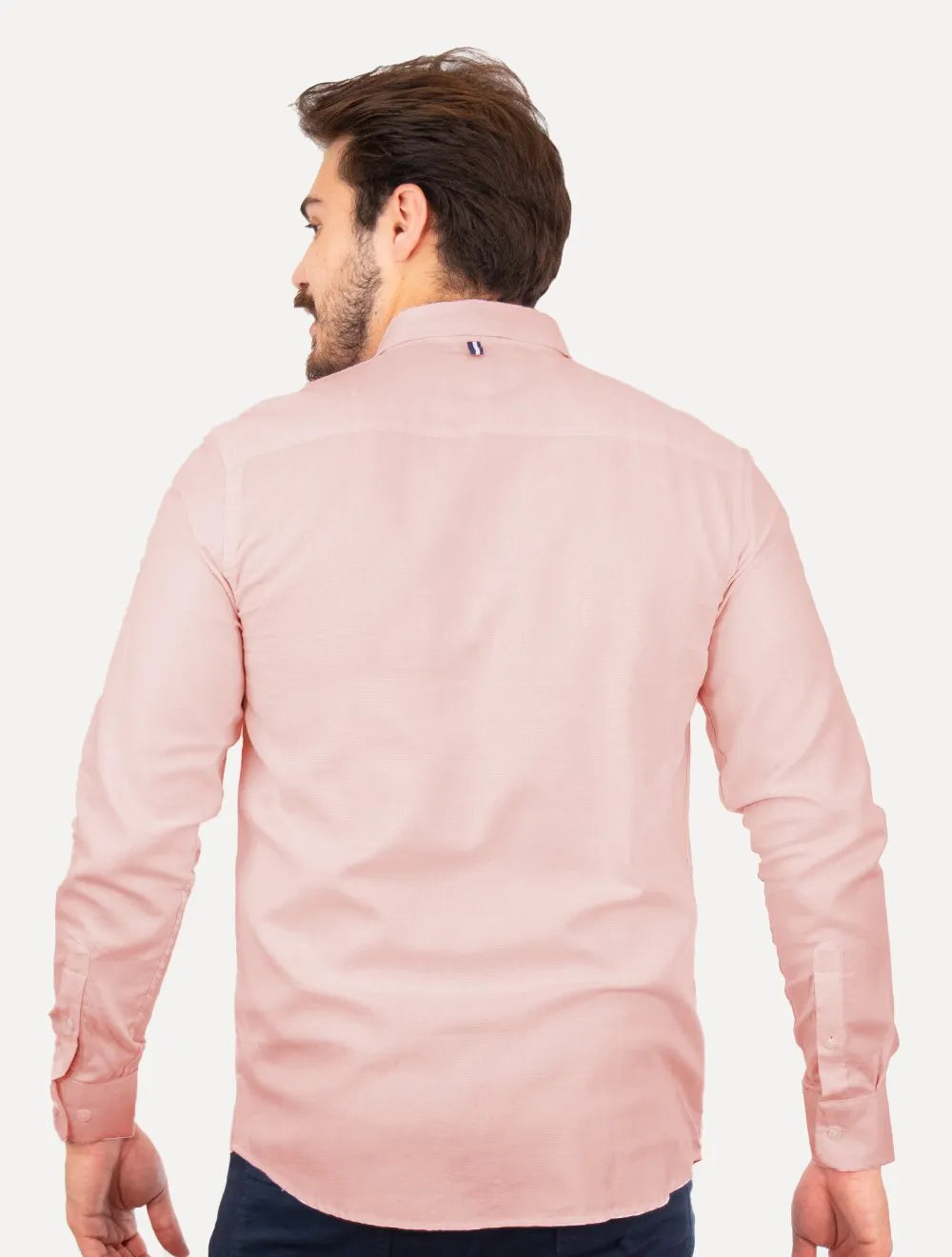Camisa Original Penguin Masculina Regular Oxford Rosa Claro Mescla