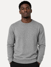 Suéter Dudalina Masculino Basico Tricot V-Neck Cotton Cinza Mescla Claro