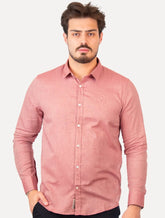 Camisa Original Penguin Masculina Regular Oxford Vermelho Mescla