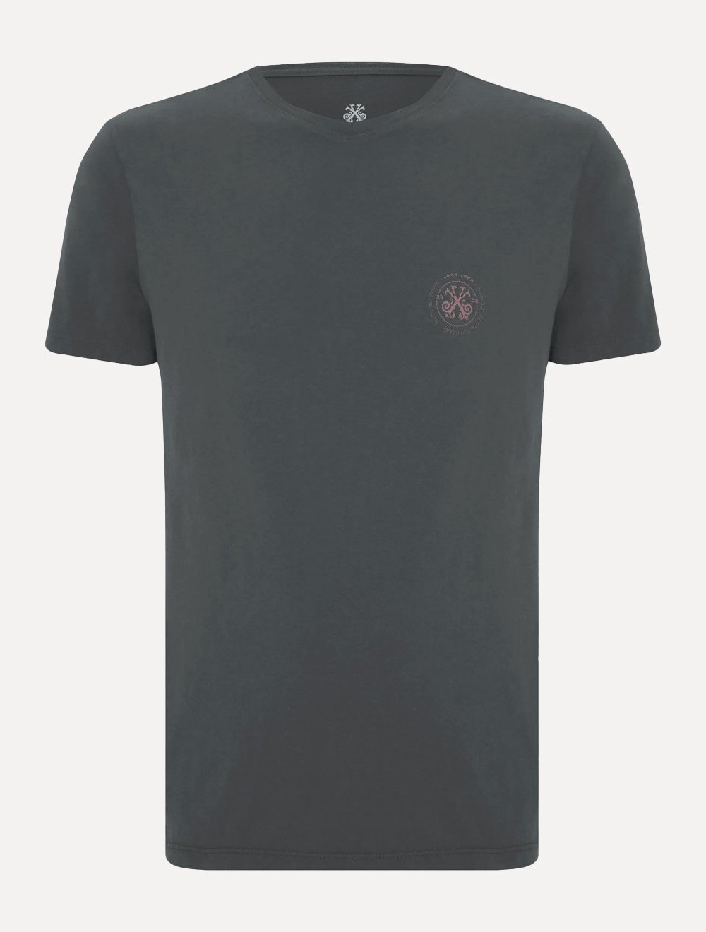 Camiseta John John Masculina Regular Fit Brand Circle Cinza Médio