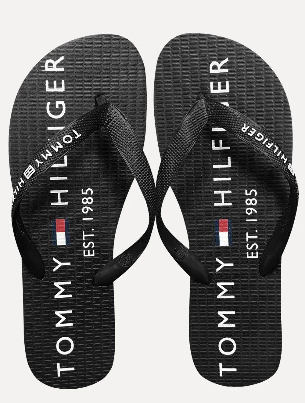 Chinelo Tommy Hilfiger Masculino Rubber Texture Strip Simon 34R Preto/Cinza