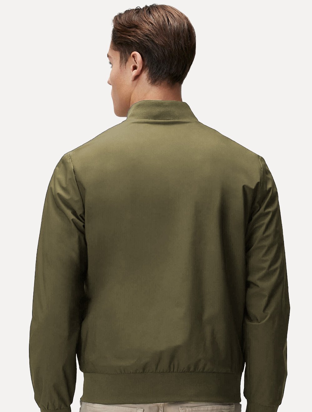 Jaqueta Calvin Klein Masculina Bomber Logo Full Zip Verde