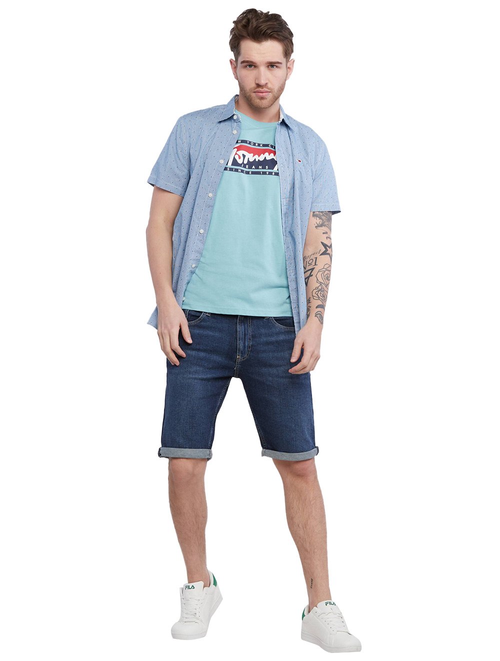 Bermuda Tommy Jeans Masculina Ronnie Tapered Short Azul