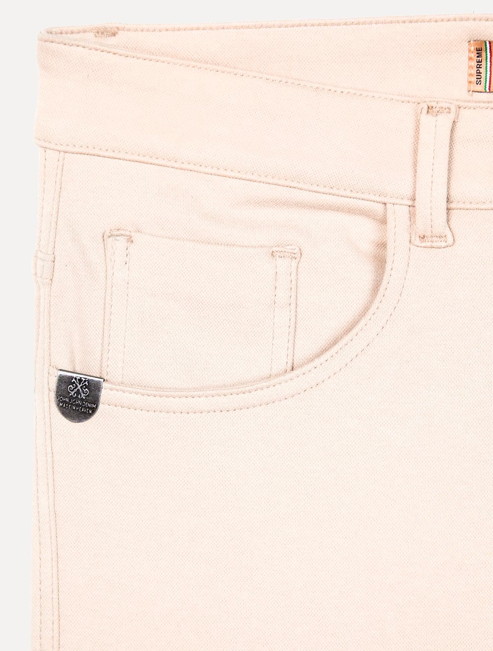 Calça John John Sarja Masculina Slim Olympia Cáqui Claro