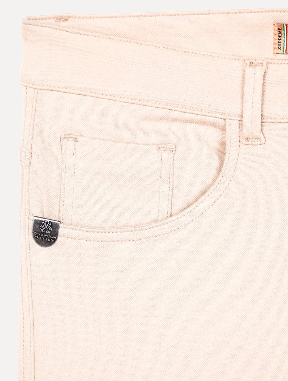 Calça John John Sarja Masculina Slim Olympia Cáqui Claro