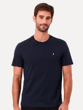 Camiseta Original Penguin Masculina Regular Lisa Color Azul Marinho