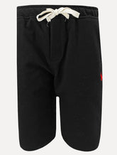 Bermuda Ralph Lauren Masculina Moletom Red Logo Preta