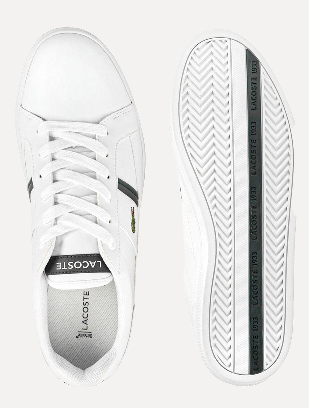 Tênis Lacoste Masculino Europa Wht/DK Green Branco