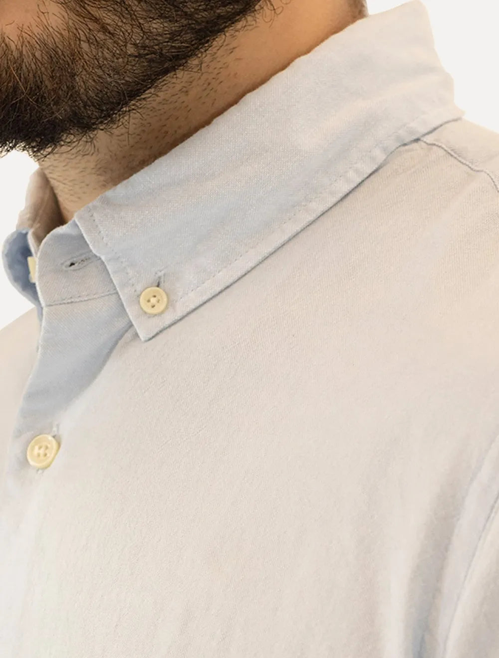 Camisa Reserva Masculina Manga Curta Oxford Color Azul Claro