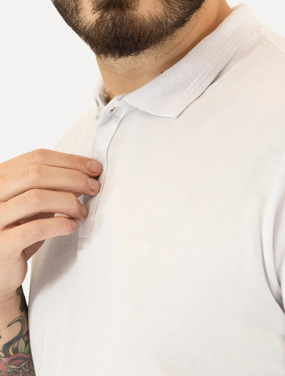 Polo Aramis Masculina Piquet Basic Mono Branca