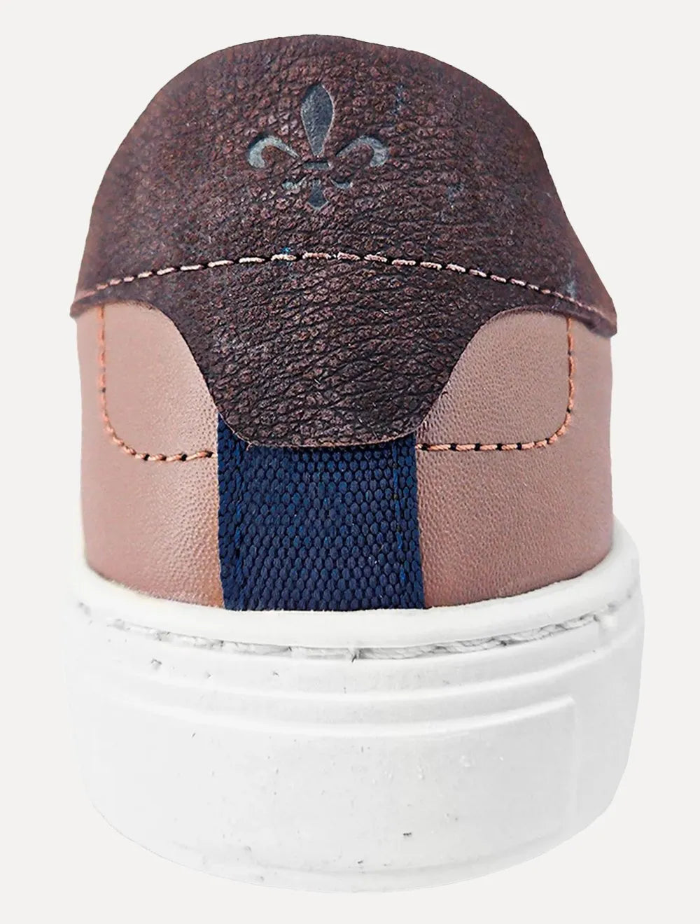 Tênis Dudalina Masculino Couro Casual Logo Marrom Claro