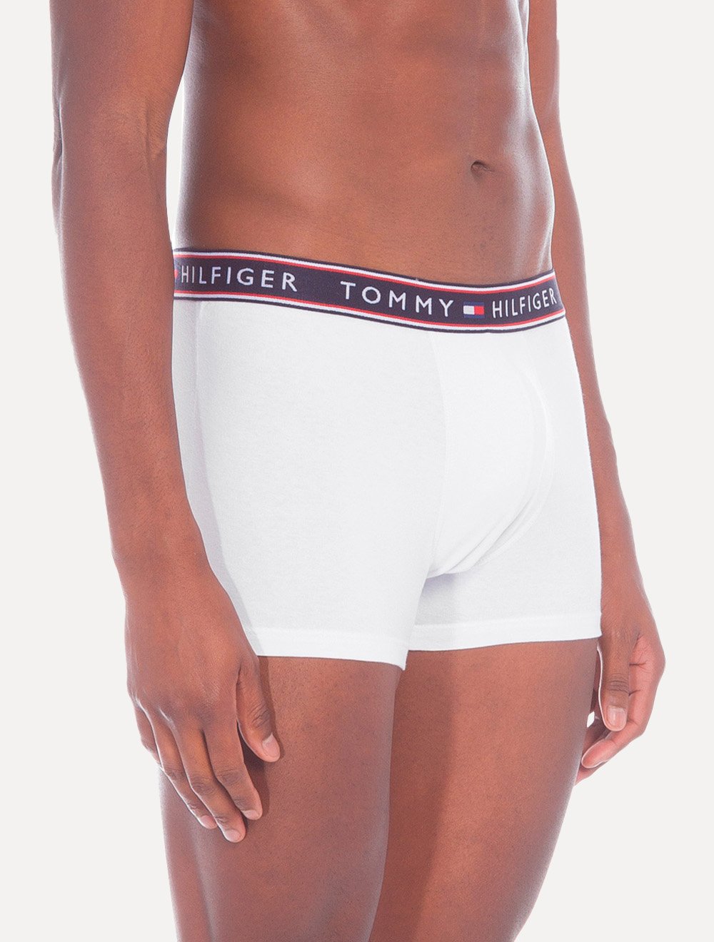 Cueca Tommy Hilfiger Cotton Stretch Trunk Colors Branca Pack 3UN