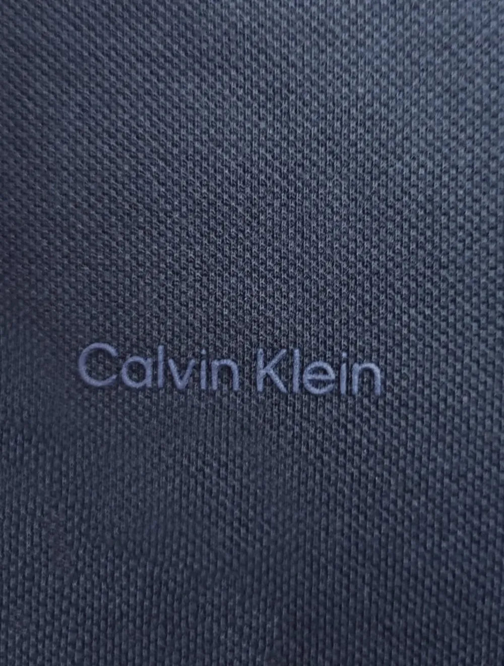 Polo Calvin Klein Masculina Piquet Slim Básica Relevo Azul Marinho