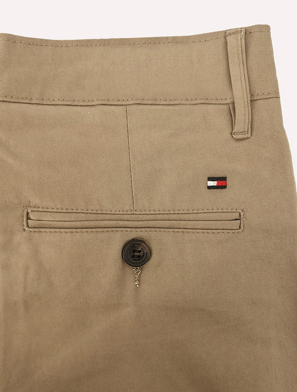 Bermuda Tommy Hilfiger Masculina de Sarja Stretch Cáqui