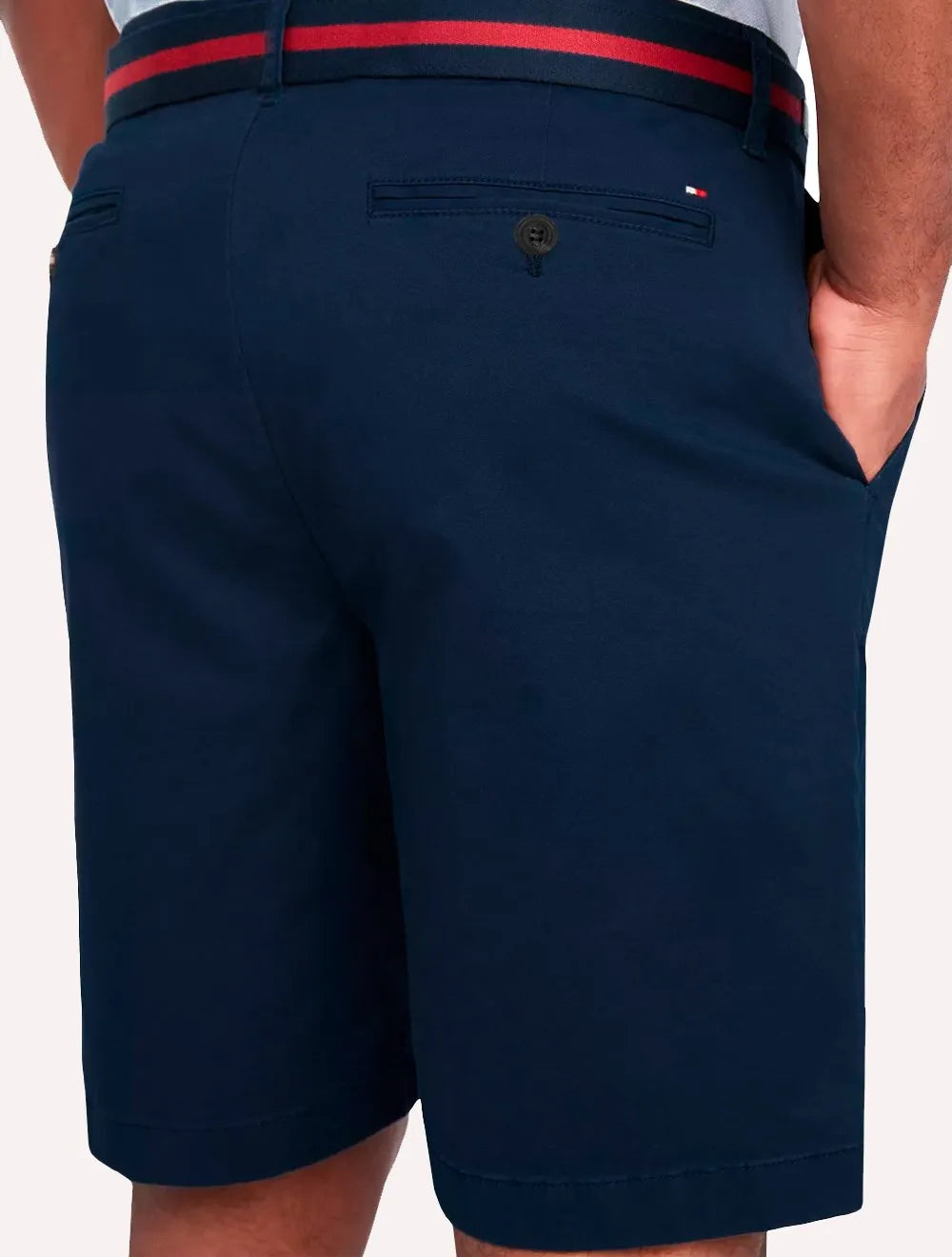 Bermuda Tommy Hilfiger Masculina de Sarja Stretch Azul Marinho