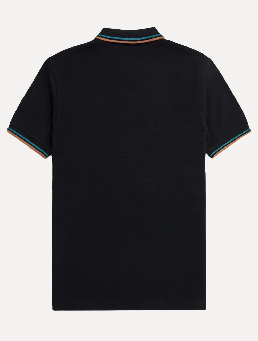 Polo Fred Perry Masculina Piquet Regular Blue Brow Twin Tipped Azul Marinho