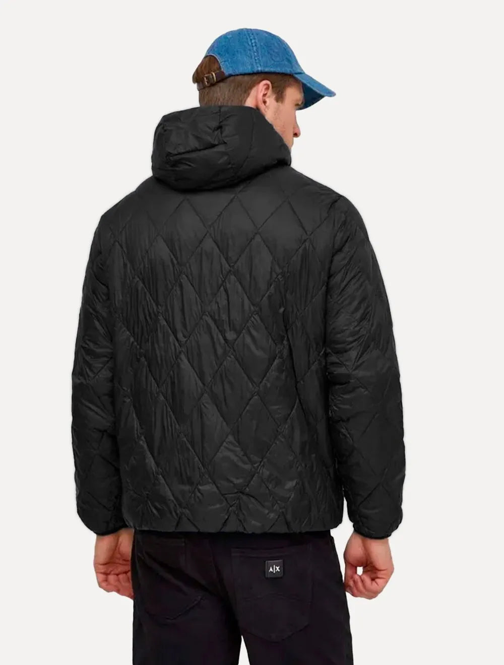 Jaqueta Tommy Hilfiger Masculina Hooded Quilted Preta