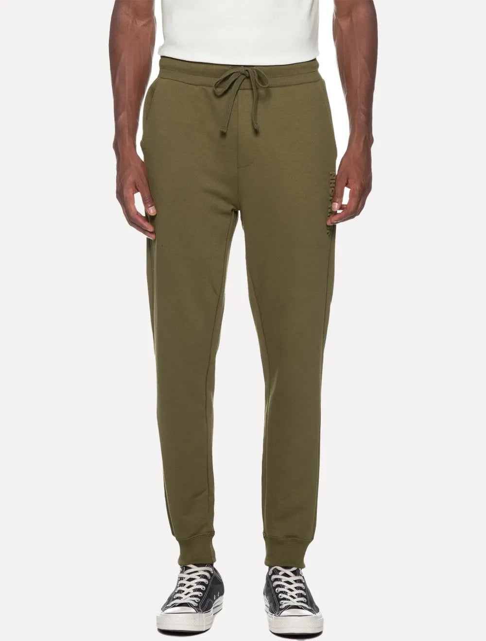 Calça John John Moletom Masculina Embossed Taupe Cáqui