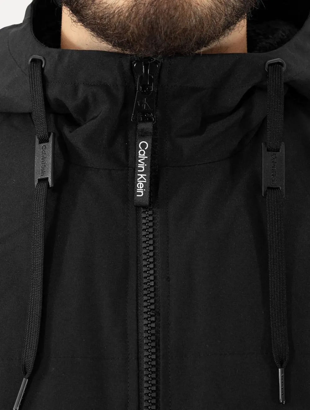 Jaqueta Calvin Klein Masculina Nylon Hoodie Windbreaker Chumbo