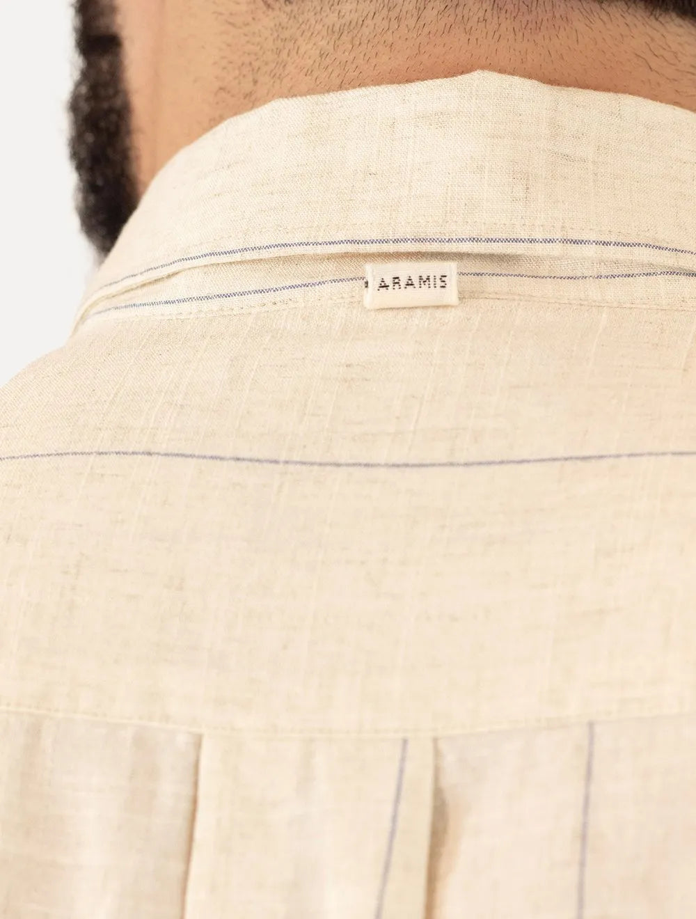 Camisa Aramis Masculina Modal Linho Algodão Visco Areia Mescla