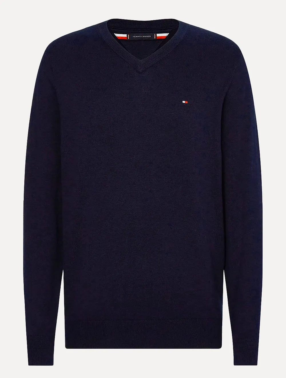 Suéter Tommy Hilfiger Masculino Signature V-Neck Azul Marinho
