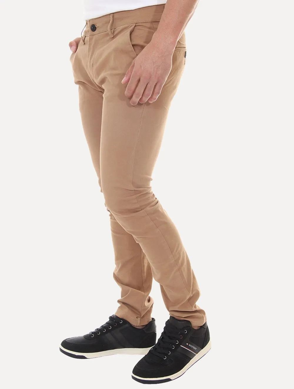 Calça Tommy Hilfiger Masculina de Sarja Brooklyn Caqui