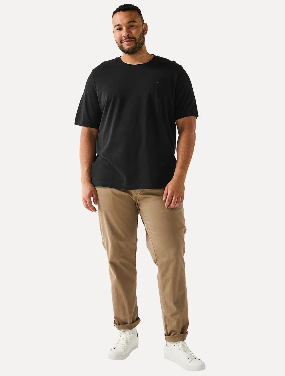 Camiseta Tommy Hilfiger Masculina Plus Size Essential Cotton Preta