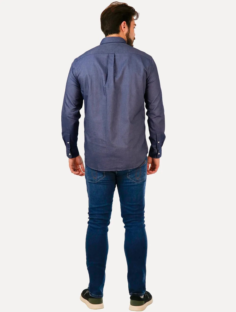 Camisa Tommy Hilfiger Masculina Regular Core Oxford Marinho Mescla