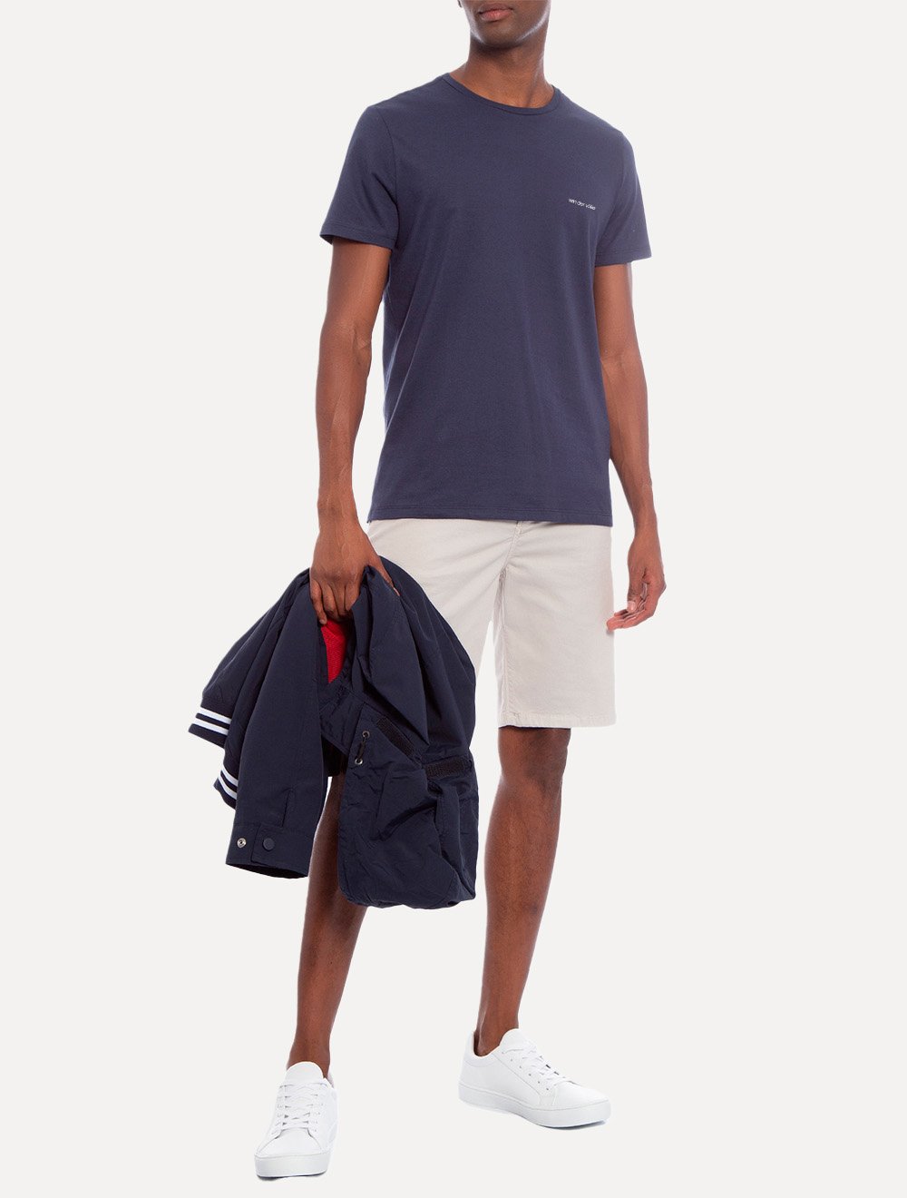 Camiseta Von der Volke Masculina Origineel Basis Logo Azul Marinho