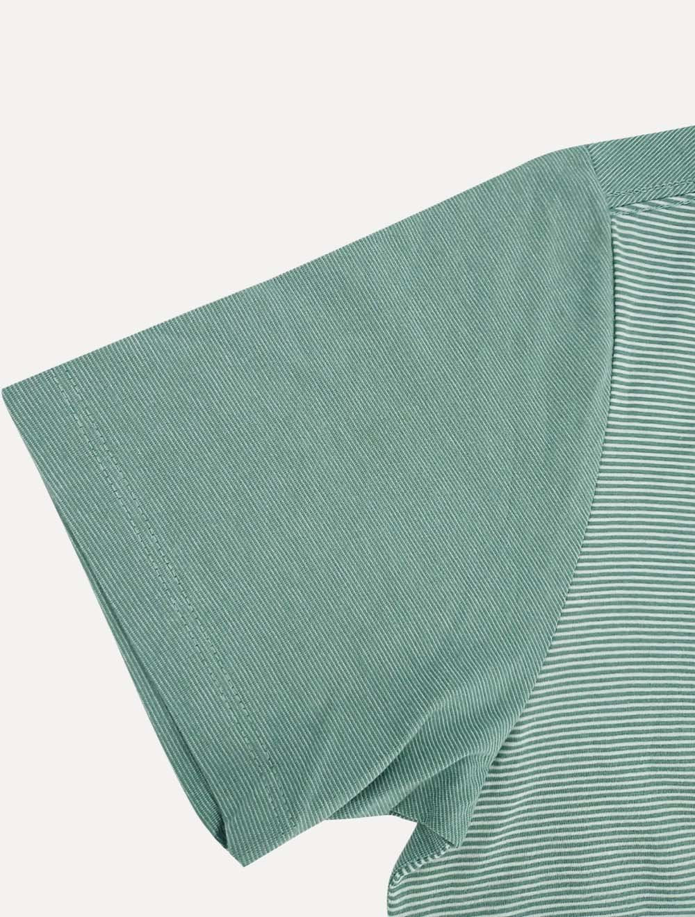 Camiseta Dudalina Masculina Sport Double Stripes Verde Claro