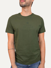 Camiseta Tommy Hilfiger Masculina Mid Embroidered Chest Verde Militar