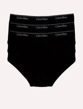 Cuecas Calvin Klein Underwear Brief Cotton Rib Preta Pack 3UN