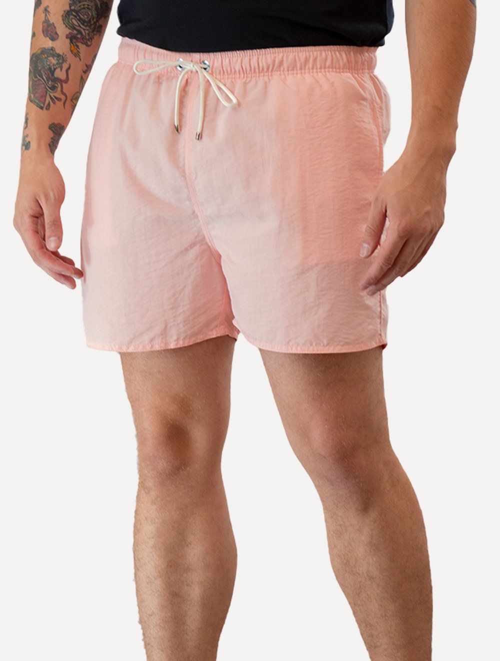 Short Reserva D'Água Beachwear Liso Premium Rosa Lotus