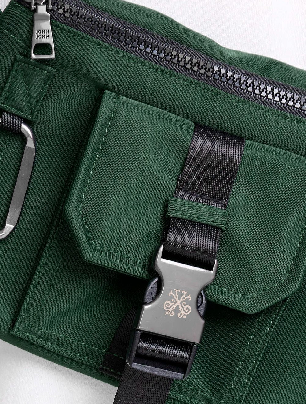 Bolsa John John Masculina Crossbody Gabe Verde Escuro