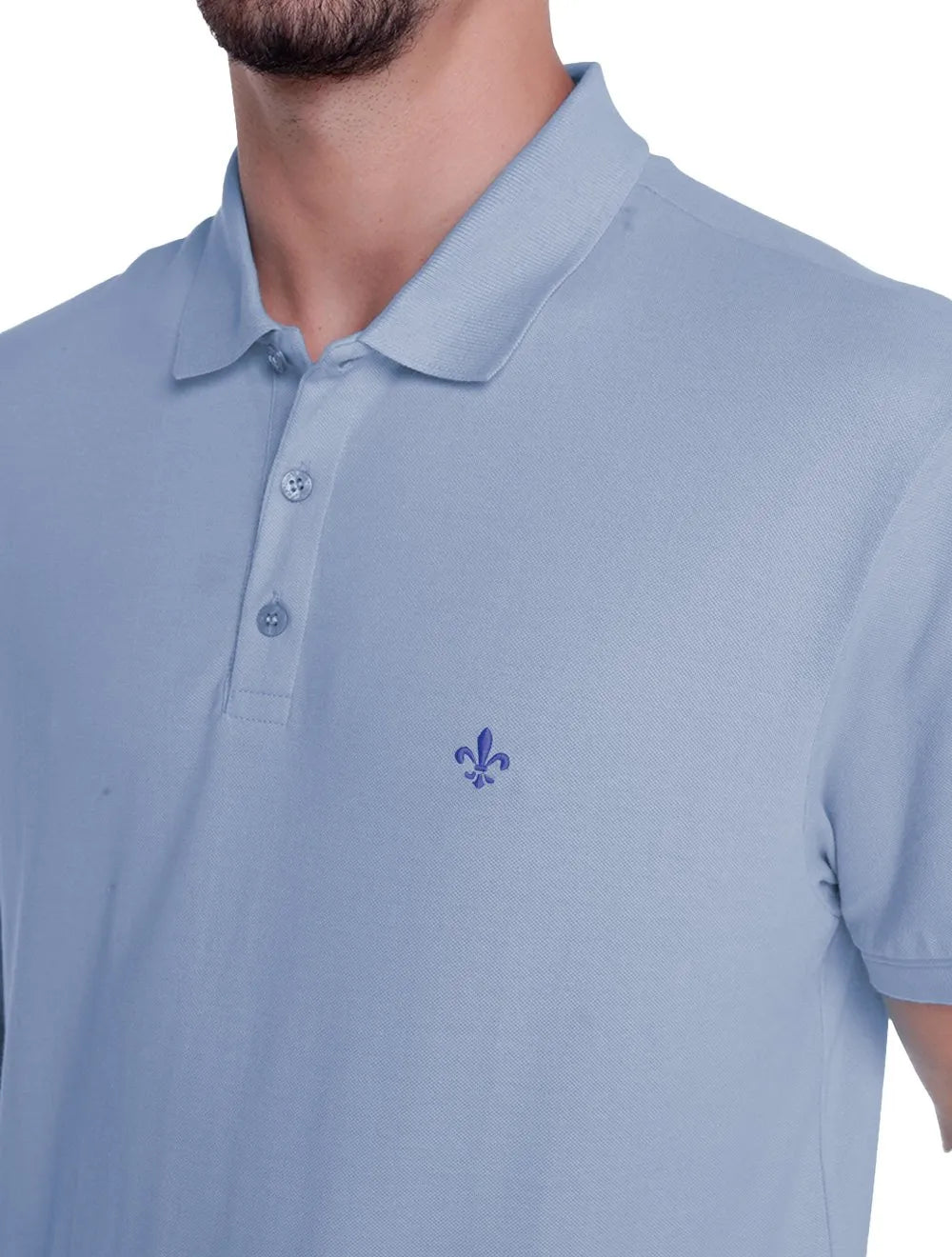 Polo Dudalina Piquet Essentials Cotton Azul Médio