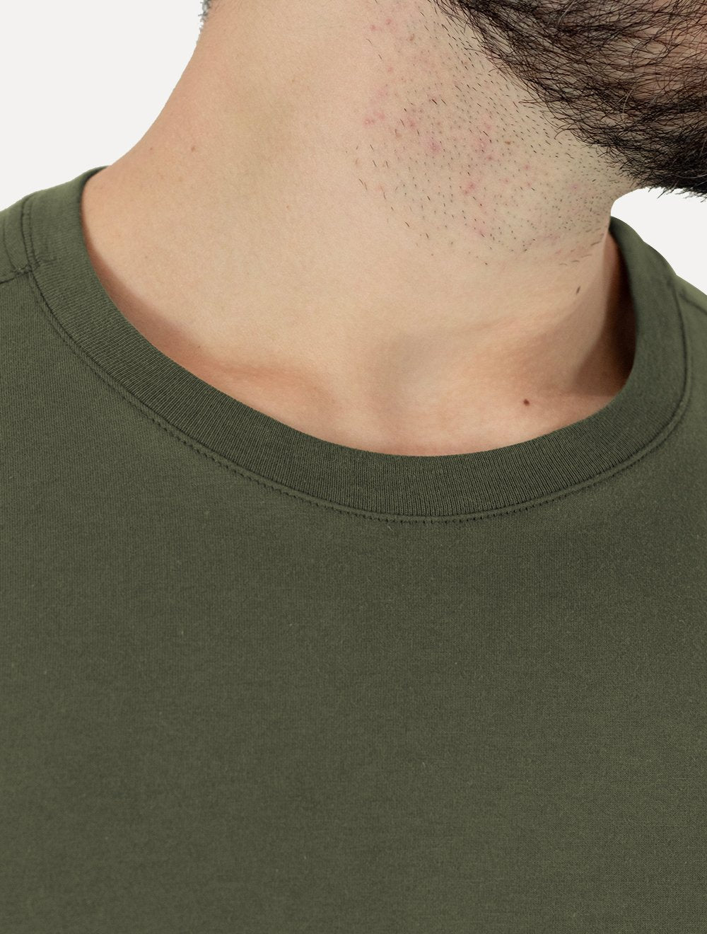 Camiseta Calvin Klein Masculina Meia Malha CK Verde Militar