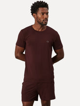 Pijama Calvin Klein Curto Bermuda Modal CK Logo Grande Bordô